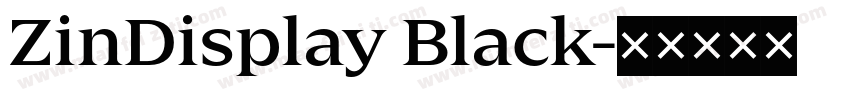 ZinDisplay Black字体转换